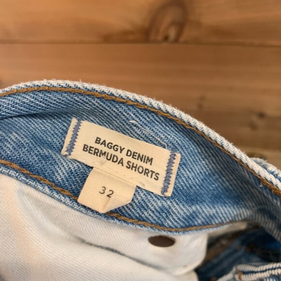 Madewell Baggy Denim Bermuda Size 32 Cedarcroft - Picture 2 of 4